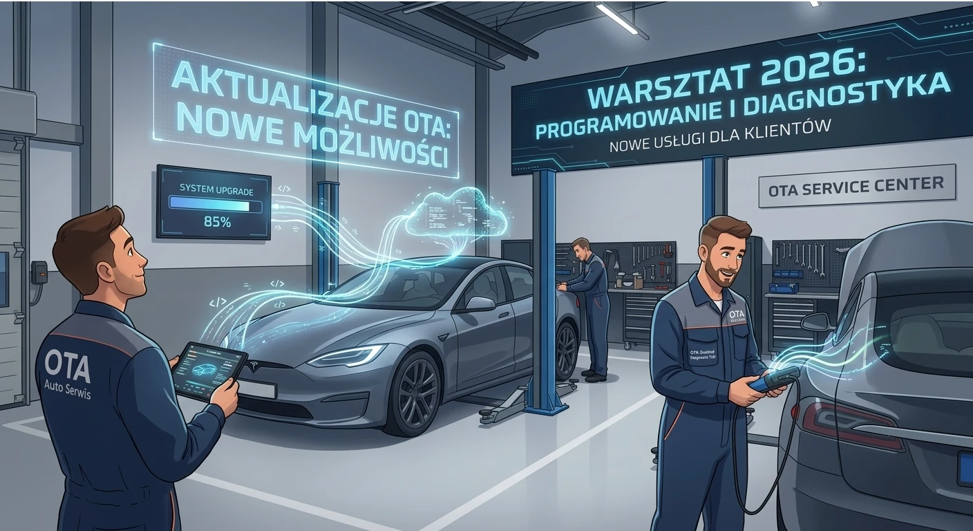 Aktualizacja OTA i diagnostyka oprogramowania nowoczesnego samochodu w niezależnym warsztacie